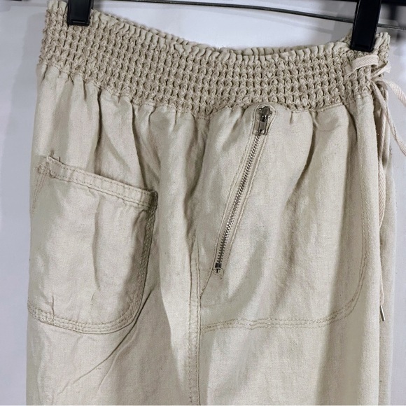 Women’s Linen Casual Cream Trousers - Picture 7 of 7